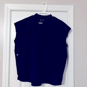 Figs Rafaela scrub top, large, navy